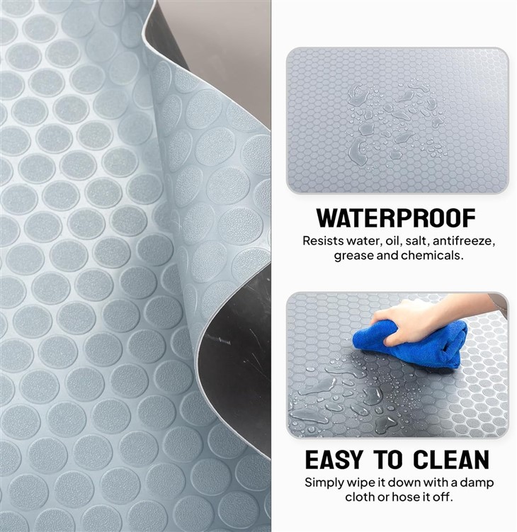 Thickened Coin Plate PVC Garage Mats Flooring Roll