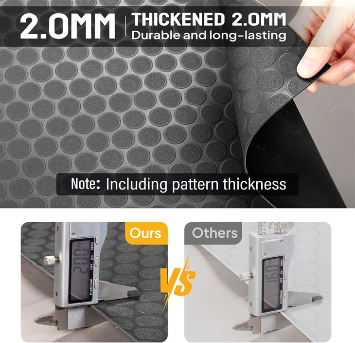 Thickened Coin Plate PVC Garage Mats Flooring Roll